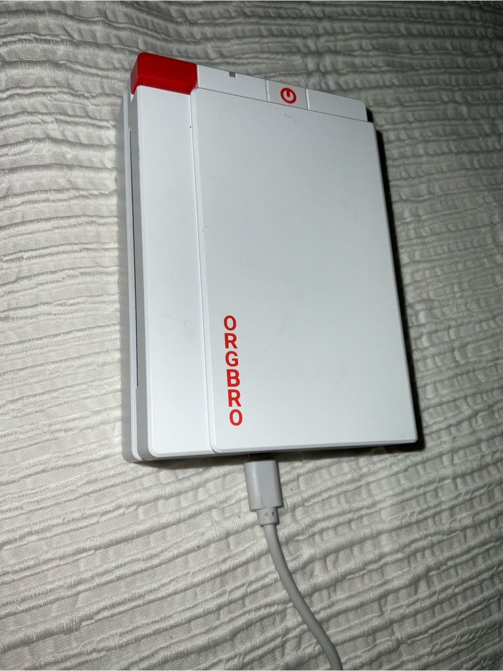 Portable mini thermal printer - White with Red Accents
